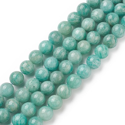 Natural Amazonite Beads Strands X-G-F461-12-6mm-01-1