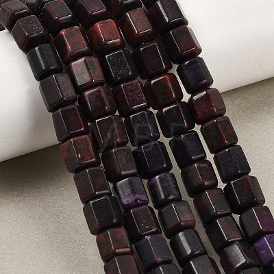 Natural Dyed White Jade(Imitation Charoite) Beads Strands GG-CBA0743-E02-1