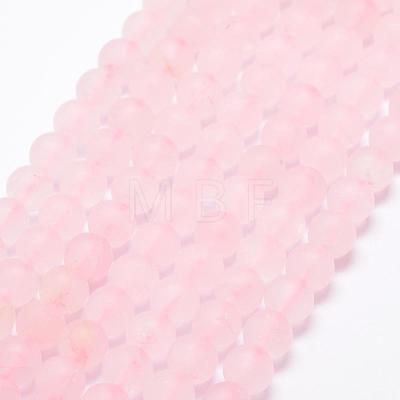 Natural Rose Quartz Beads Strands G-K209-03B-6mm-1
