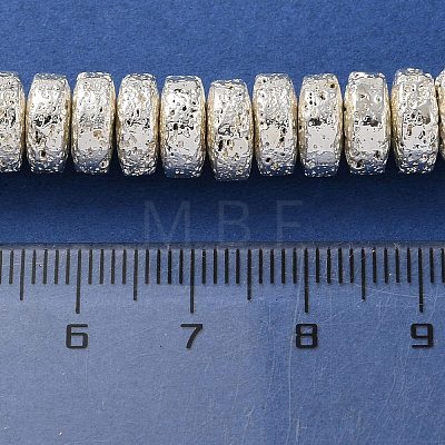 Electroplated Natural Lava Rock Beads Strands G-I360-A04-04-1