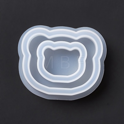 DIY Double Bear's Head Shaped Food-grade Silicone Molds SIMO-D001-17-1