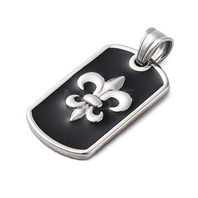 304 Stainless Steel Enamel Pendants STAS-U043-06B-P-1