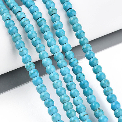 Synthetic Turquoise Beads Strands TURQ-S192-4mm-2-1
