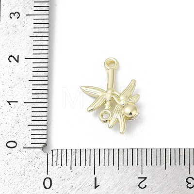 Alloy Green Enamel Bamboo Shaped Connector Charms PALLOY-R151-74G-1