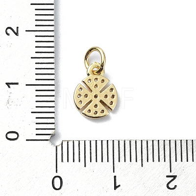 Brass Micro Pave Claer Cubic Zirconia Charms KK-H475-42G-1