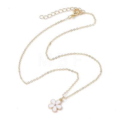 Alloy Enamel Pendant Necklaces for Women NJEW-JN04806-1