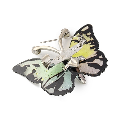 Butterfly Transparent Resin Brooch JEWB-M047-01G-1