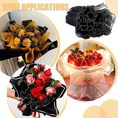Pleated Gauze Yarn Flower Bouquets Wrapping Packaging DIY-WH0502-63-1