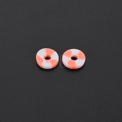 Handmade Two Tone Polymer Clay Beads CLAY-N008-B010C-1