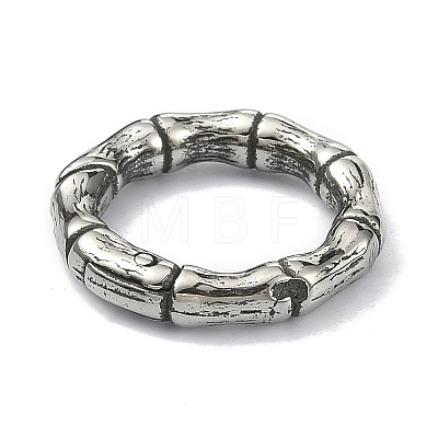 Tibetan Style 316 Surgical Stainless Steel Spring Gate Rings STAS-E191-01AS-02-1