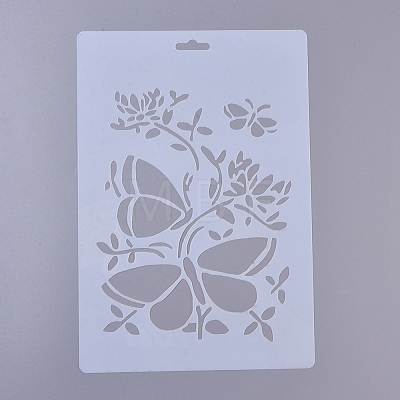 Plastic Reusable Drawing Painting Stencils Templates DIY-E015-18E-1