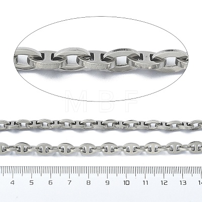 304 Stainless Steel Oval Link Chains CHS-E030-01P-1