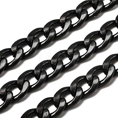 304 Stainless Steel Cuban Link Chains CHS-P007-14B-01-1