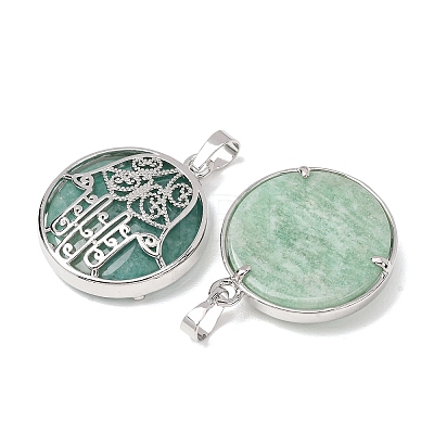 Natural Amazonite Pendants GG-CBA0251-10H-P-1