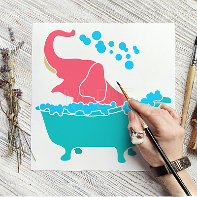 PET Hollow Out Drawing Painting Stencils DIY-WH0391-0327-1