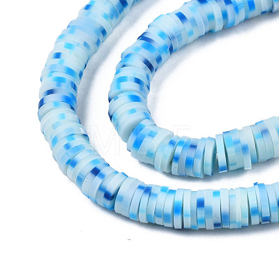 Handmade Polymer Clay Beads Strands CLAY-R089-6mm-165-1