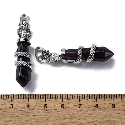 Natural Amethyst Pendants G-A241-01P-02-1