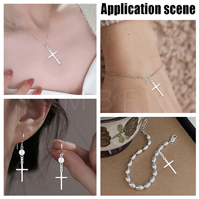 4Pcs Rack Plating 925 Sterling Silver Pendants STER-BBC0009-32-1