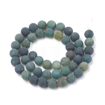 Natural Moss Agate Beads Strands X-G-T106-018-1