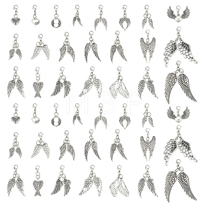 60Pcs Wing Alloy Pendant Decorations HJEW-ME00122-1