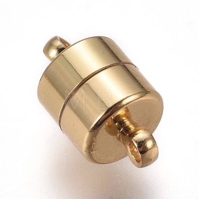 Brass Magnetic Clasps with Loops KK-I664-06G-1