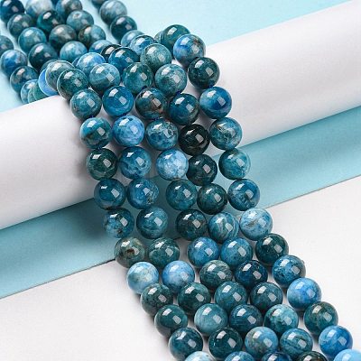 Natural Apatite Beads Strands G-S333-8mm-031A-1
