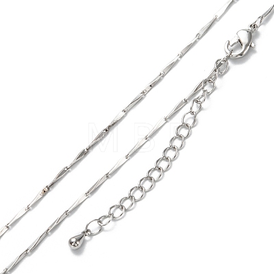 Brass Bar Link Chain Necklaces NJEW-K123-04P-1