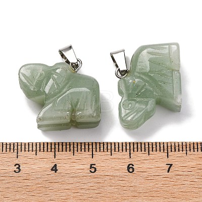 Natural Green Aventurine Pendants G-B127-05P-02-1