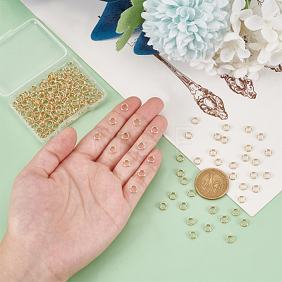 200Pcs Rack Plating Brass Split Rings KK-BC0013-85A-1