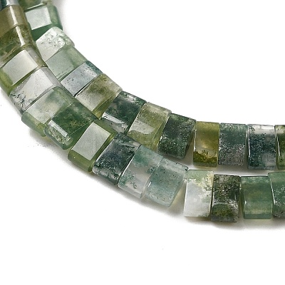 Natural Moss Agate Beads Strands G-Z045-A14-01-1