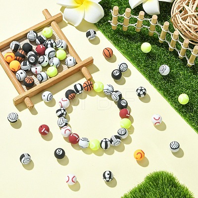 60Pcs Handmade Polymer Clay Beads CLAY-YW0002-41A-1