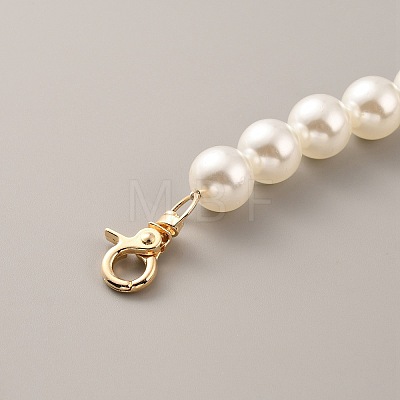 Plastic Imitation Pearl Beaded Bag Handles FIND-WH0033-62-1