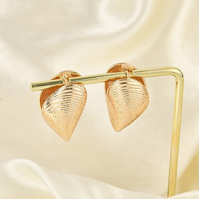 Brass Hoop Earrings for Women EJEW-U041-06G-1