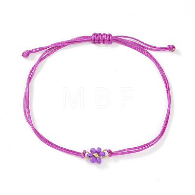 Adjustable Glass Seed Bead Link Bracelets DH6590-9-1