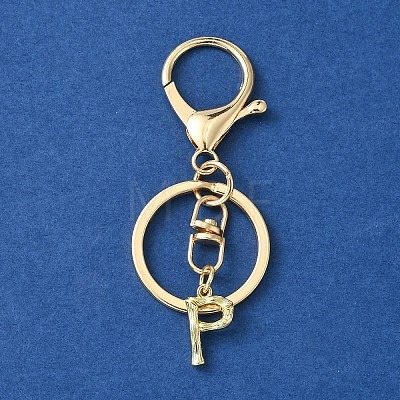 Alloy Initial Letter Charm Keychains KEYC-YW00006-16-1