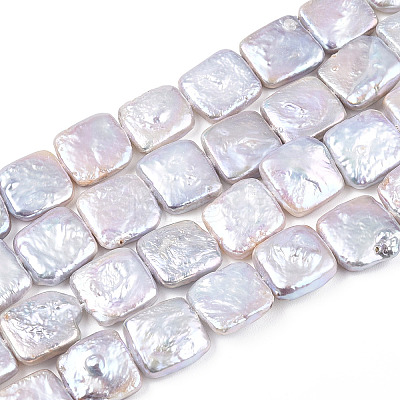 Baroque Natural Nucleated Pearl Keshi Pearl Beads Strands PEAR-S020-K09-1