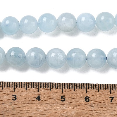 Natural Aquamarine Beads Strands G-D327-C03-8MM-01A-1