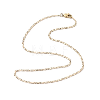 Brass Twisted Link Chain Necklace Making NJEW-JN04866-1