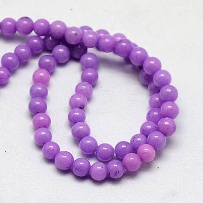 Natural Mashan Jade Round Beads Strands G-D263-4mm-XS24-1