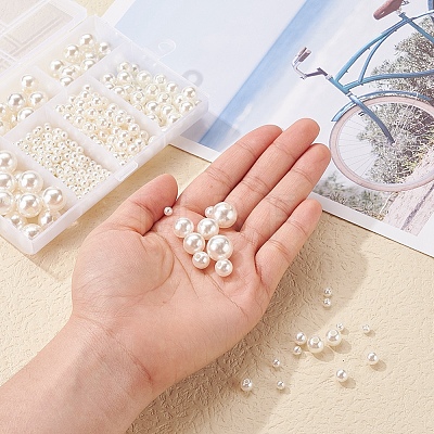 497Pcs 5 Style Imitation Pearl Acrylic Beads OACR-YW0001-08-1