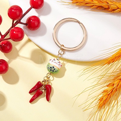 Porcelain & Alloy Enamel Keychain KEYC-JKC01156-1