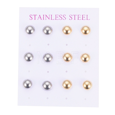 304 Stainless Steel Stud Earrings EJEW-I236-01-1