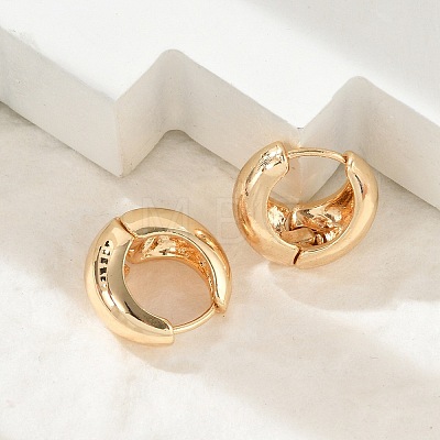 Brass Hoop Earrings for Women EJEW-U041-02G-1