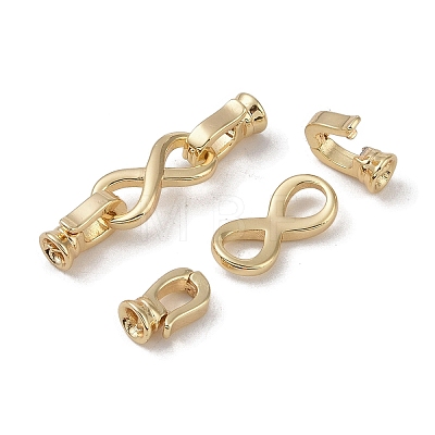 Brass Fold Over Clasps KK-G497-28G-1