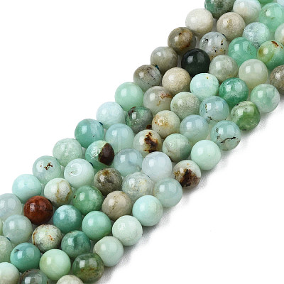 Natural Chrysoprase Beads Strands X-G-S333-4mm-016-1
