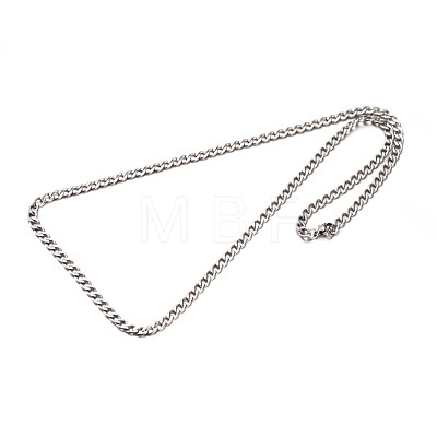 New Nice 304 Stainless Steel Curb Chain Necklaces NJEW-P047-24-1