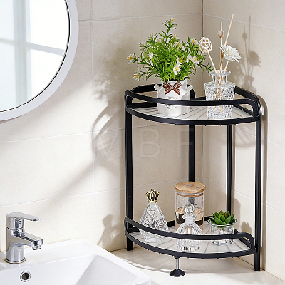 2 Bags Desktop Iron Shower Corner Shelves ODIS-WA0001-31-1