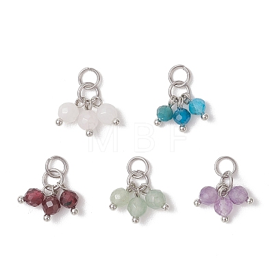Natural Gemstone Pendants PALLOY-JF05141-01-1