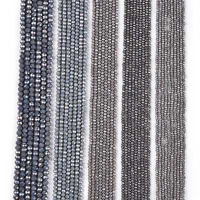 Electroplate Glass Beads Strands EGLA-A044-P1mm-B10-1