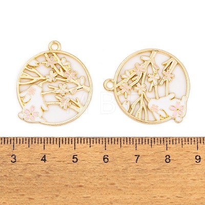 Rack Plating Alloy Enamel Pendants FIND-A040-05A-03G-1